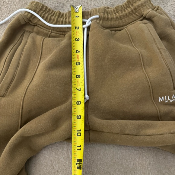 MILANO DI ROUGE Robbie Lux Stretch Sweatpant Zipper up Ankle Size Small - Picture 11 of 12